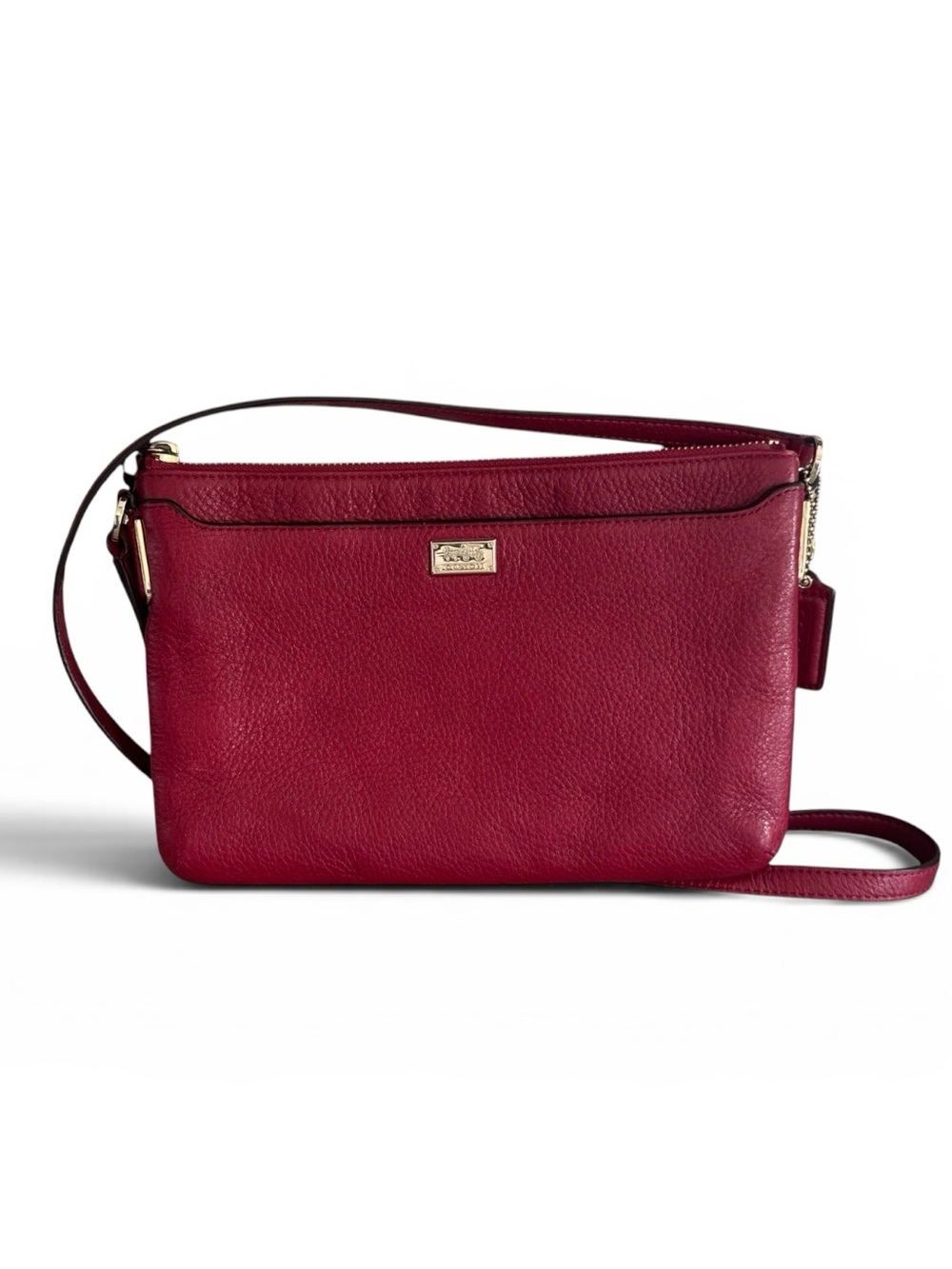 Coach Madison Leather East West Swingpack red